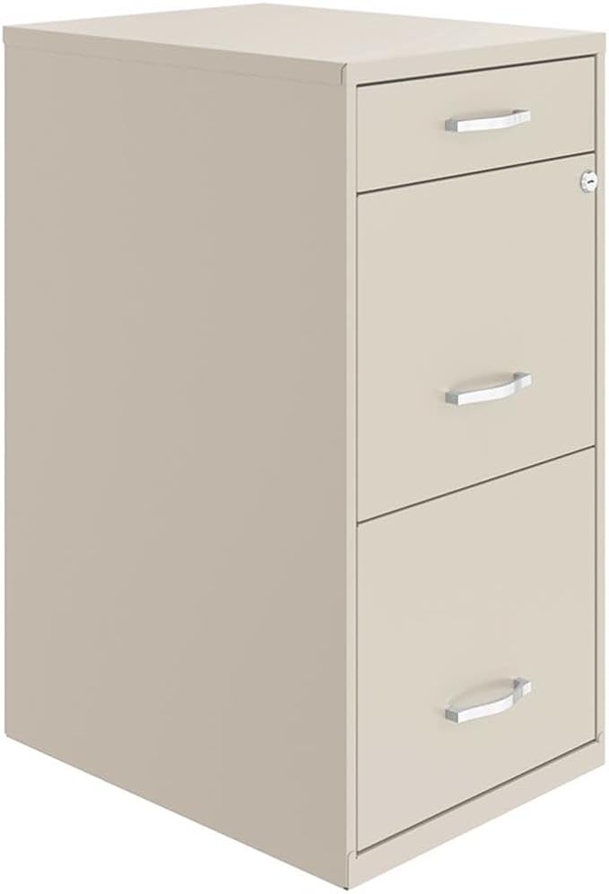 Scranton & Co Set of 2 18" D 3-Drawer Metal Filing Cabinet - Image 3