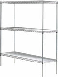 Omega 12" Deep x 36" Wide x 96" High 3 Tier Chrome Starter Shelving Unit by OmegaProductsCorporation