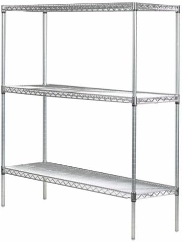 Omega 14" Deep x 42" Wide x 74" High 3 Tier Gray Starter Shelving Unit by OmegaProductsCorporation