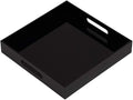 Glossy Black Sturdy Acrylic Serving Tray by KEVLANG