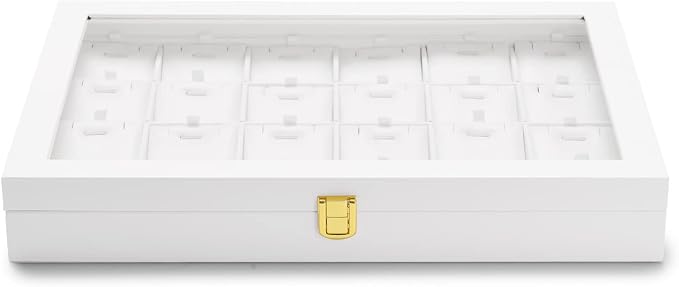 Oirlv White Leather Jewelry Organizer Tray - Image 2