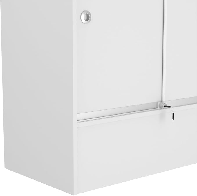 WISDOMFUR 5ft White Display Showcase Cabinet - Image 7
