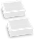 2 Pieces Rectangle Small Plastic Box Containers by FarmerMani