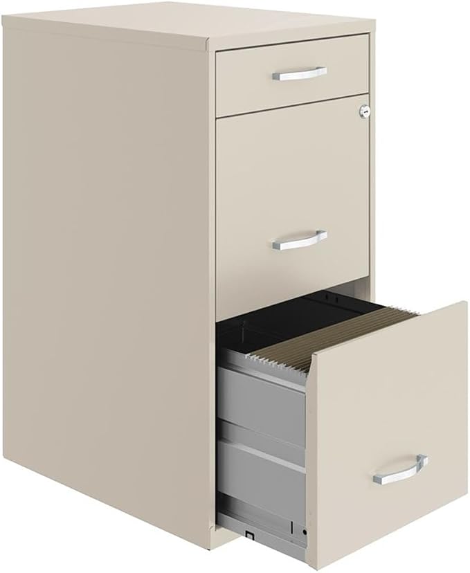 Scranton & Co Set of 2 18" D 3-Drawer Metal Filing Cabinet - Image 8