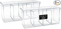 Isaac Jacobs 2-Pack 4-Compartment Clear Acrylic Organizers by IsaacJacobs
