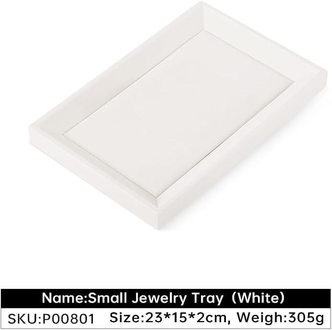 Jewelry Trays, Leather Tray, Luxury White Jewelry Organizer Tray - Image 3
