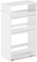 MARTY Rolling Storage Cart 7.9" W, 4-Tier Kitchen Cart by MARTY