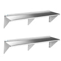 ROCKPOINT Stainless Steel Shelf 12 x 72 Inches 450lb, 2 Pack NSF Commercial by ROCKPOINT