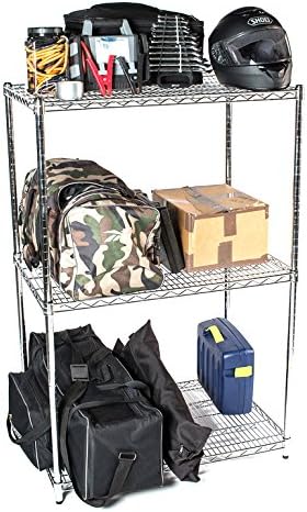 Omega 24" Deep x 48" Wide x 96" High 3 Tier Chrome Starter Shelving Unit - Image 3