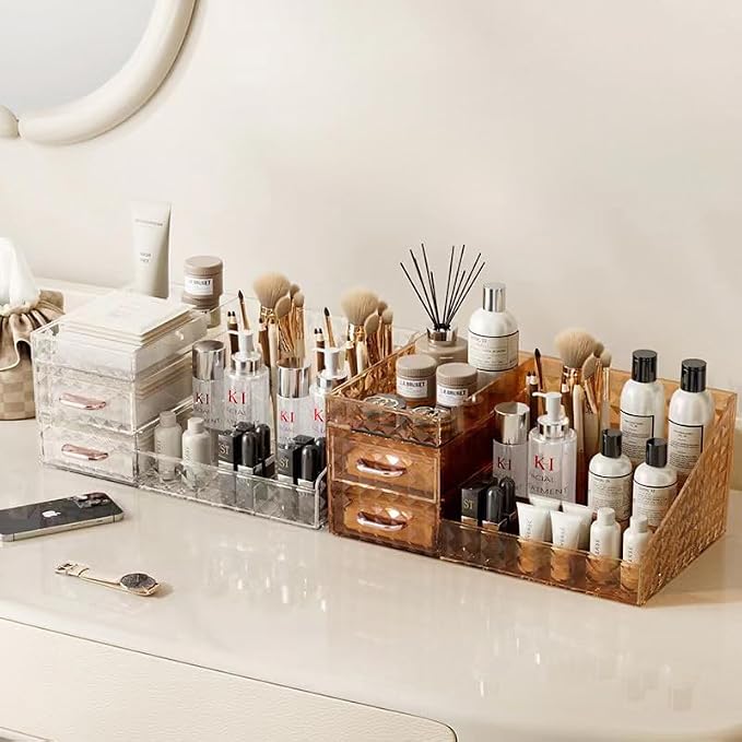 Clear Makeup Organizer for Vanity, Desk Makeup Caddy - Image 4