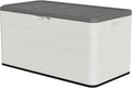 TARKARI Premium Pro Edition 100 Gallon Lockable Resin Deck Box, Waterproof & by Home