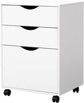 QDSSDECO 3 Drawer Mobile File Cabinet, Rolling Vertical Filing Cabinet fits A4 by QDSSDECO