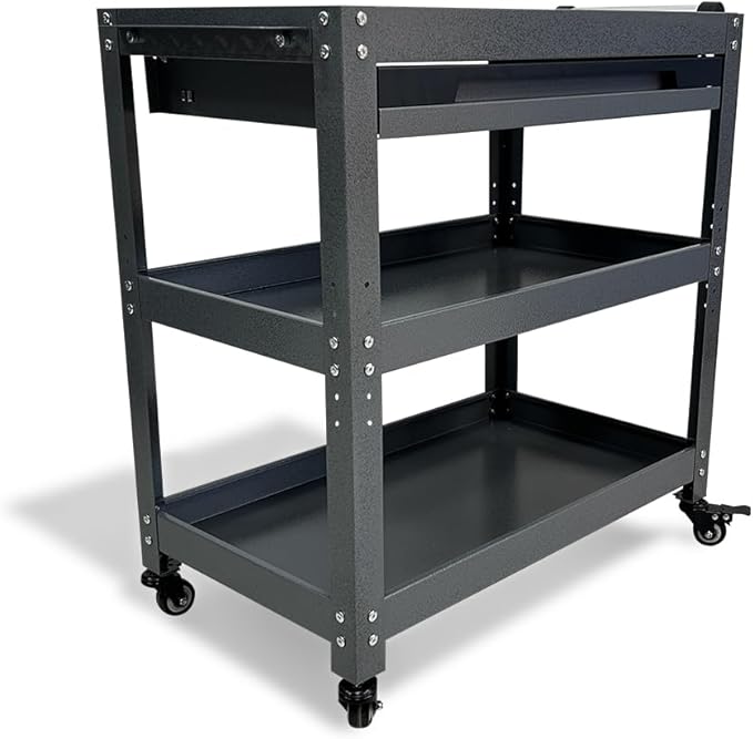 Metal 3 Tier Rolling Tool Cart by JZD