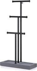 Love-KANKEI Jewelry Organizer Stand Metal & Wood Base and Large Storage by Love-KANKEI