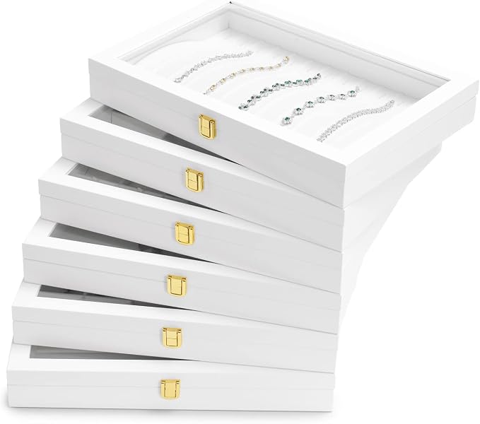 Oirlv White Leather Jewelry Organizer Tray - Image 8