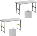FanttikOutdoor 4ft Portable Folding Table, One-Handed Height Adjustment by FanttikOutdoor%C2%AE