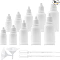 10PCS White Plastic Empty Squeezable Dropper Bottles Portable Eye Liquid Small by Unknown