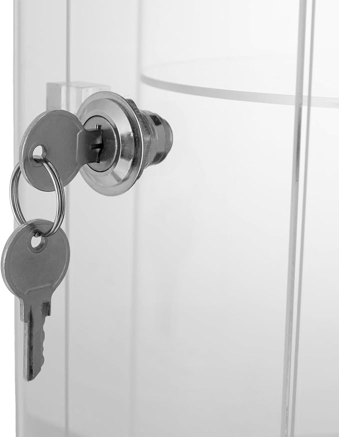 LED Electric Rotating Acrylic Display Case, Jewelry Display Case, Free Standing - Image 2