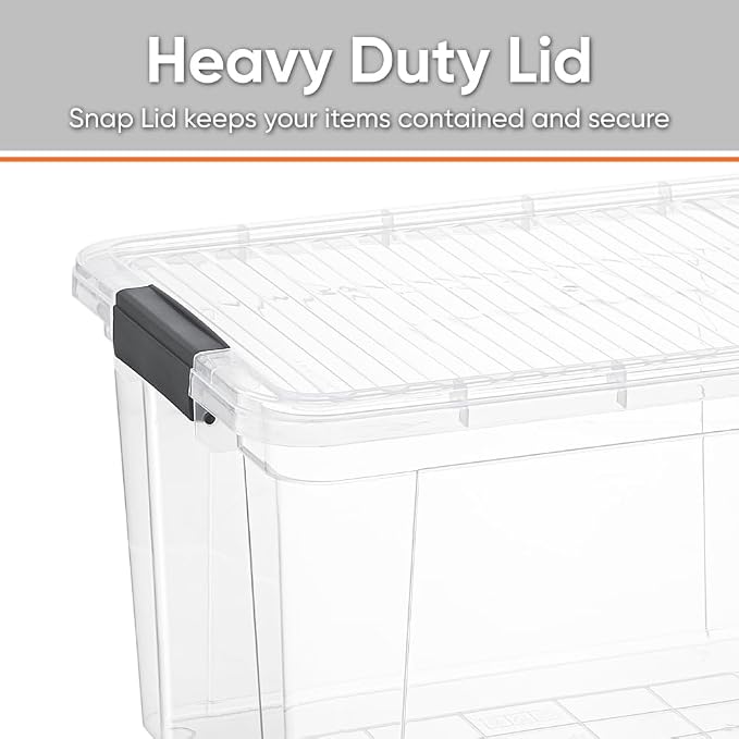 Superio Storage Bins with Lids- Clear Boxes - Image 3