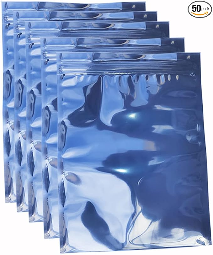 50pcs 5.9x7.8in/15x20cm Anti Static Bags, Premium Resealable Antistatic Bags by Mantianstar