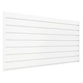 4FT x 2FT Modern White PVC Slatwall Panel, Wall Mounted, 1 Shelf, Garage Storage by Neoaider