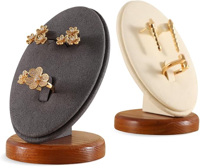 Ring Holder, Small Jewelry Stand, Wooden Earring Holder, Premium Ring Display - Image 5