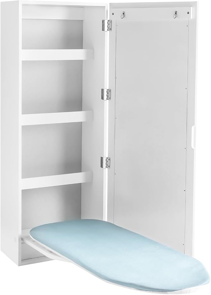Wall Mounted Ironing Board Cabinet, Swiveling Ironing Board by Unknown