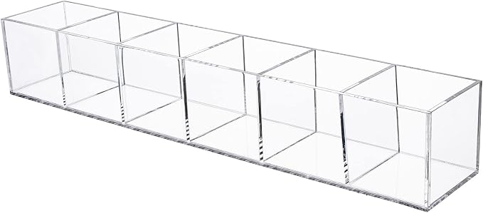 dedoot Clear Drawer Organizer, 6 Compartments Acrylic Organizer Durable Plastic by dedoot