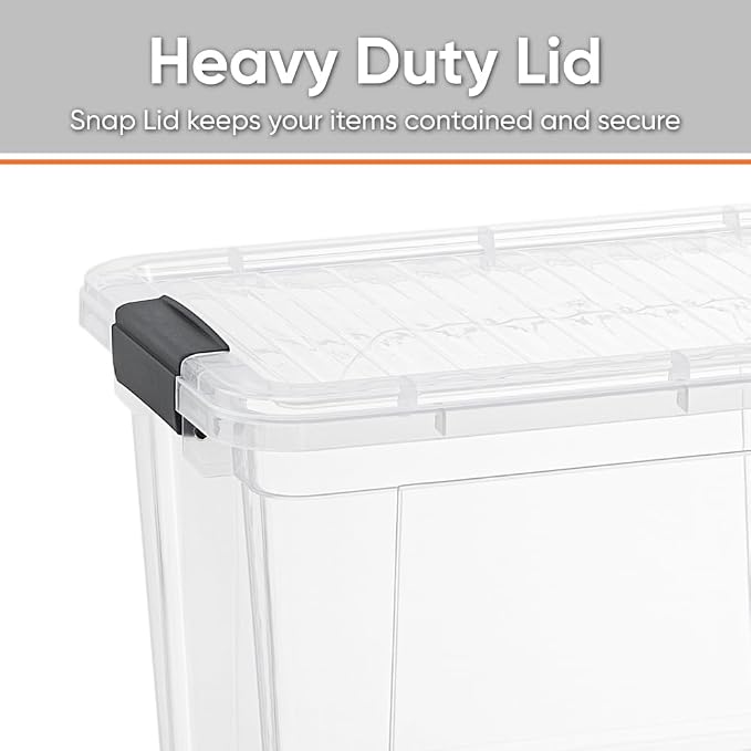 Superio Storage Bins with Lids- 8 Pack, 2.5 Qt Clear Boxes - Image 4