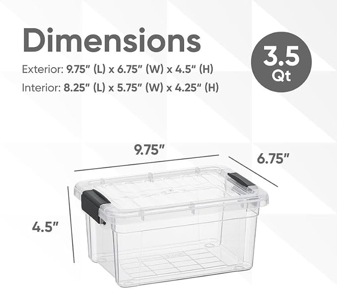 Superio Clear Plastic Storage Bin - Image 2