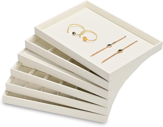 7-Slot Microfiber Ring & Earring Tray Organizer - Image 9