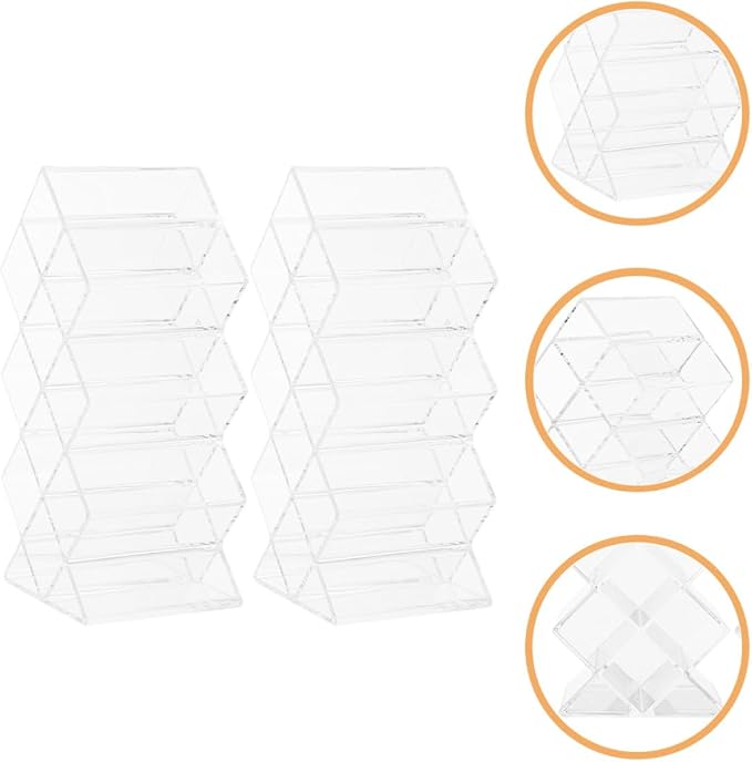 Luxshiny 2Pcs Clear Acrylic Lipstick Organizer - Image 8