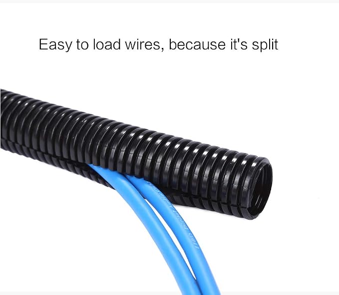 Alex Tech 25ft - 1 inch Split Wire Loom Tubing - Black - Image 5