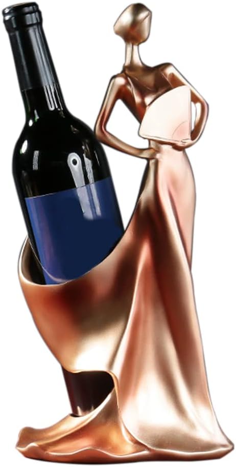 Artpaul Wine Bottle Holder Beauty Lady Statue Wine Bottle Stand Lady Wine Rack by ArtpaulHomeGardenDecor
