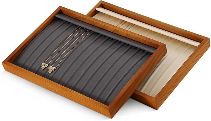 Earring Storage Tray, Wood Jewelry Organizer Tray, Premium Wood Earring Display - Image 5