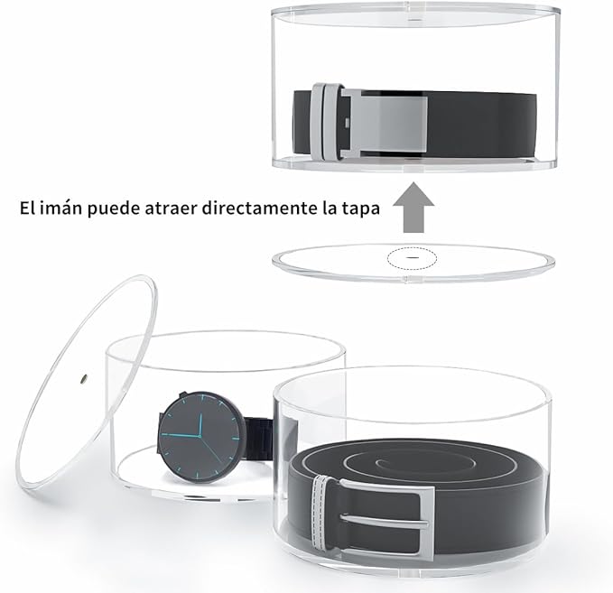 NIUBEE Belt Organizer, Acrylic 5 Layers Belt Case Storage Holder and Display - Image 3