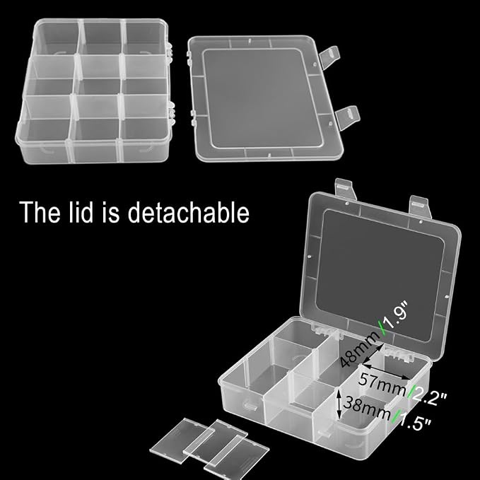 9 Grids 2 Pack Plastic Storage Compartment Organizer Container - Image 7