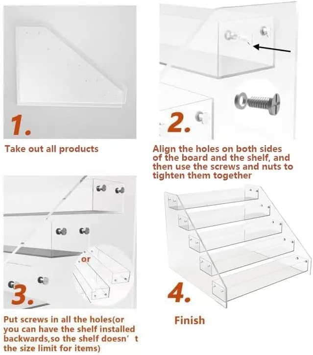 WUIVIUT Spice Rack Organizer For Cabinet, 1 4/5 in/Tier Acrylic Tiered Spice - Image 8