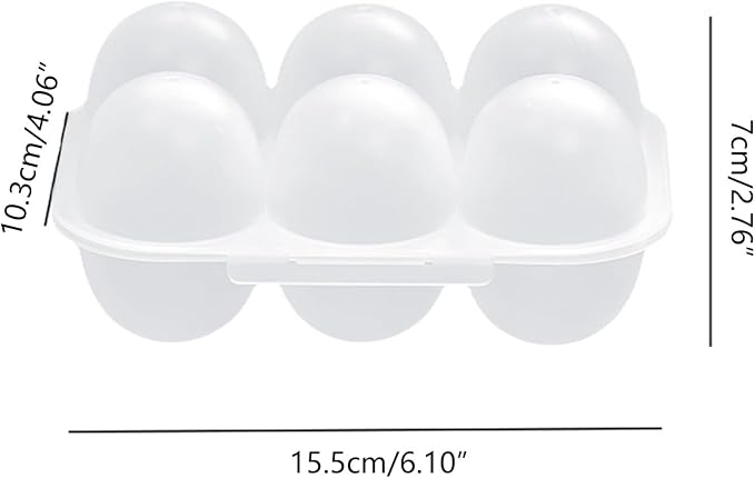 6 Grid Eggs Holder Container, Portable Tray Egg Grid Storage Container - Image 8