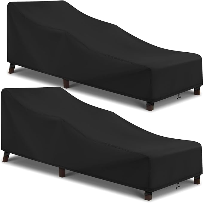 Arcedo Outdoor Chaise Lounge Chair Cover 2 Pack, Waterproof Patio Furniture by ARCEDO