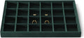 Velvet Stackable Jewelry Display Tray, 24 Grid Earring Ring Storage Tray by Dansmiy