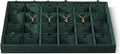Velvet Necklace Display Tray, Stackable 24 Grid Insert Pendant Necklaces by Dansmiy