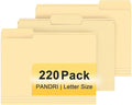 File Folder, PANDRI 220 Pack File Folder, 1/3 Cut Tab, Letter Size, Filing by PANDRI