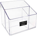 Isaac Jacobs Clear Acrylic 3-Compartment Organizer, Remote Holder & by IsaacJacobs