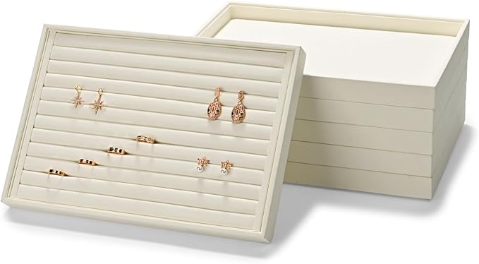 7-Slot Microfiber Ring & Earring Tray Organizer - Image 6