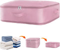 Space saver bag, for quilts, duvets or other fluffy clothing.Measures 21" L x by Unknown