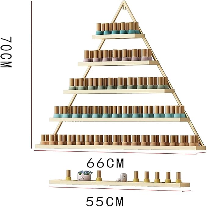 Wall Mounted Shelf Nail Polish Bottle Display Rack, Triangular Essential Oil - Image 3
