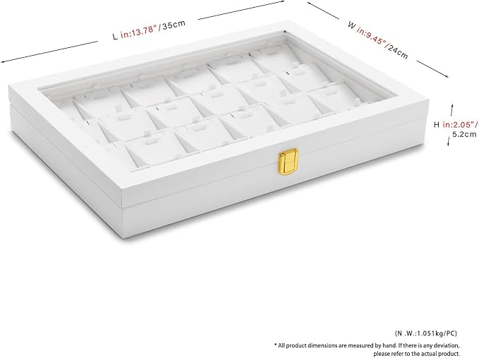 Oirlv White Leather Jewelry Organizer Tray - Image 7
