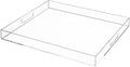 Clear Rectangular 18x20 Inches Acrylic Ottoman Tray Decorative Serving Tray by Unknown