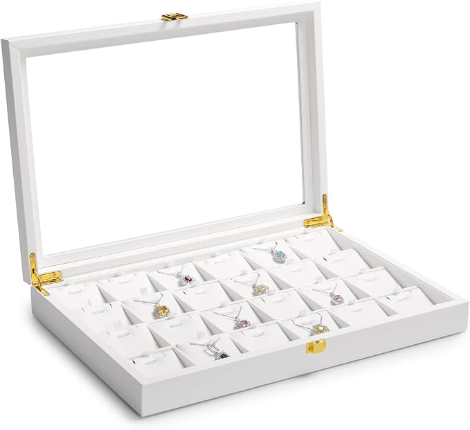 Oirlv White Leather Jewelry Organizer Tray - Image 3